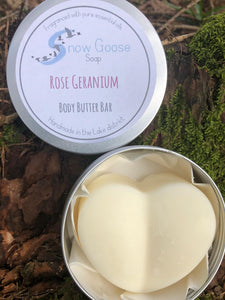 Rose Geranium Body Butter Bar