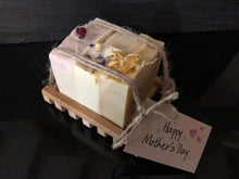 Load image into Gallery viewer, Gift Set - Three Assorted Soaps with Soap Dish and Greetings Tag
